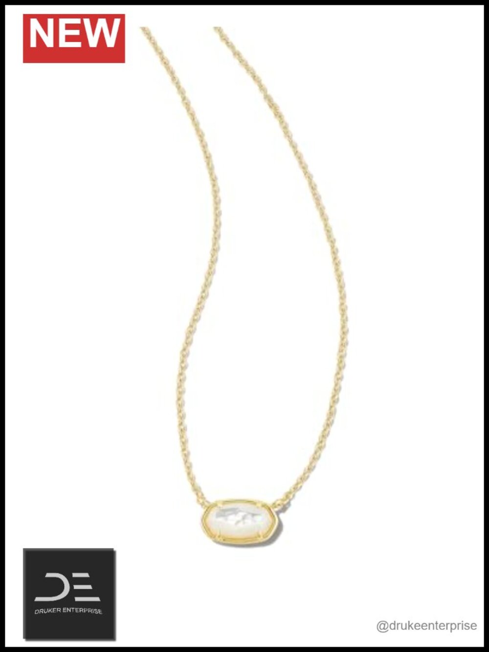 Kendra Scott Grayson Stone Pendant Necklace in 14k Gold-Plated Brass